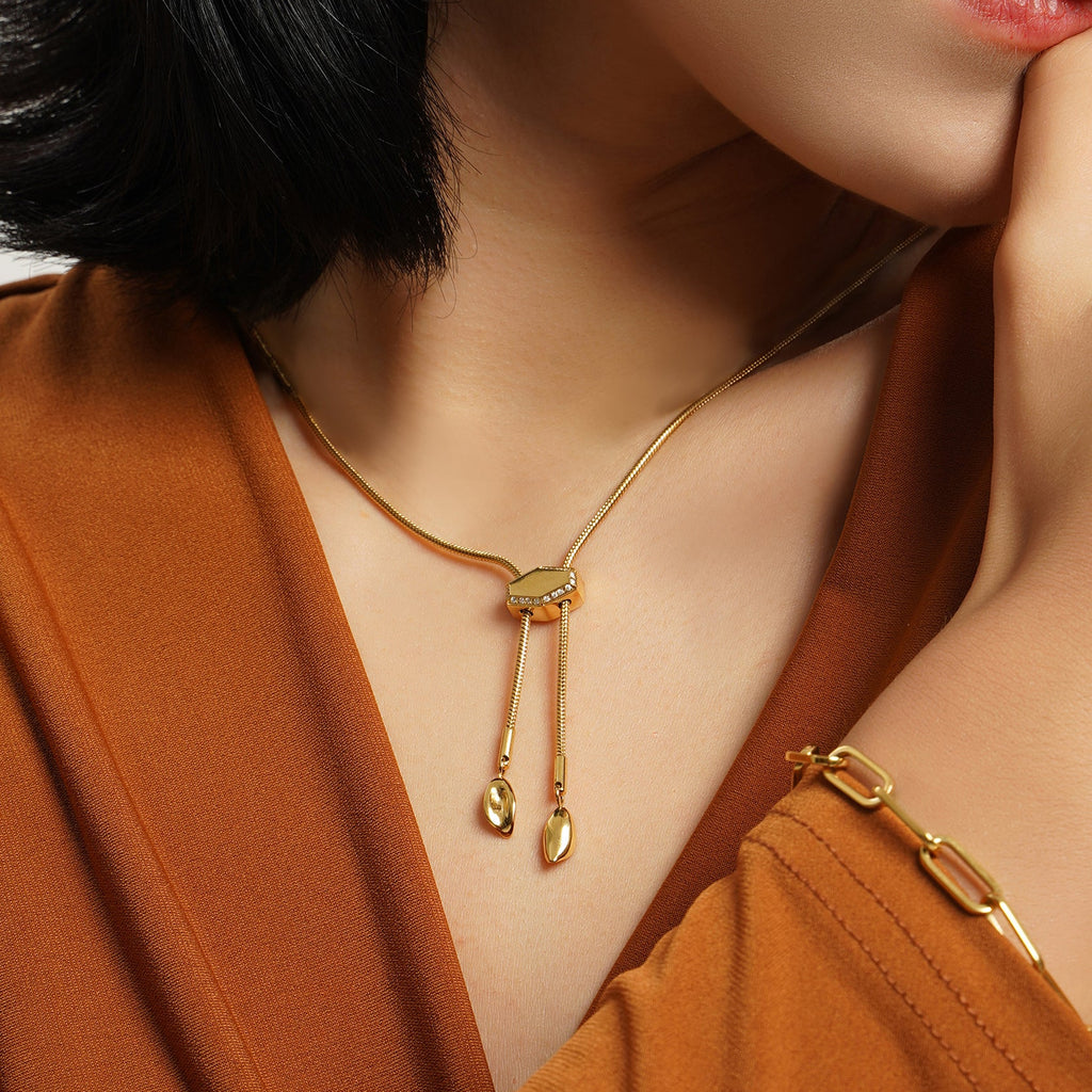 LG010 Golden Flow Chain Necklace