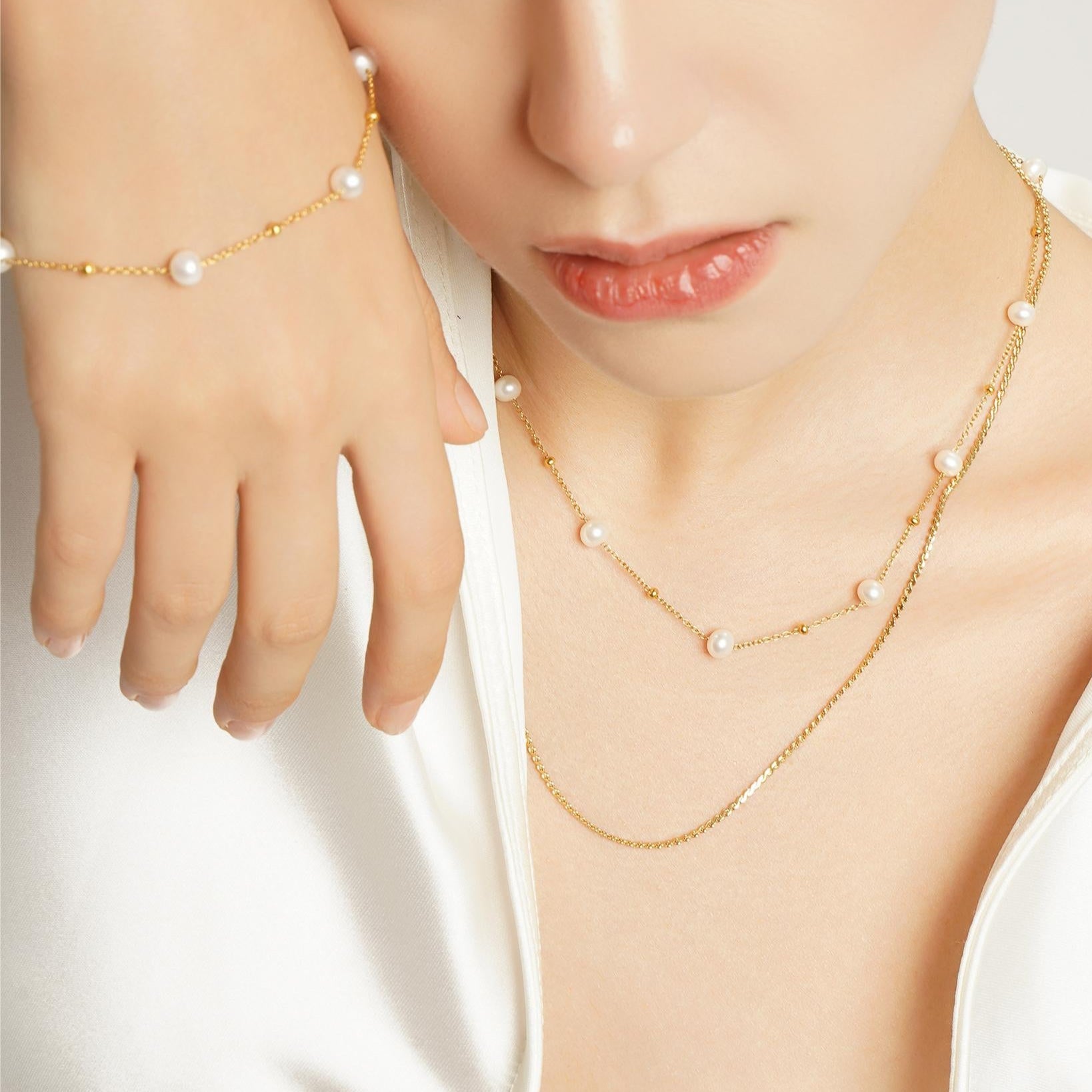 LG045 Starry Night Natural Pearl Necklace|Bracelet