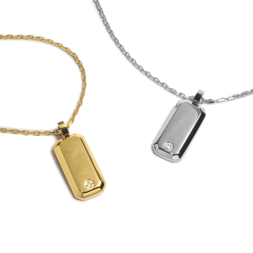LG024 Radiant Tag Pendant Necklace