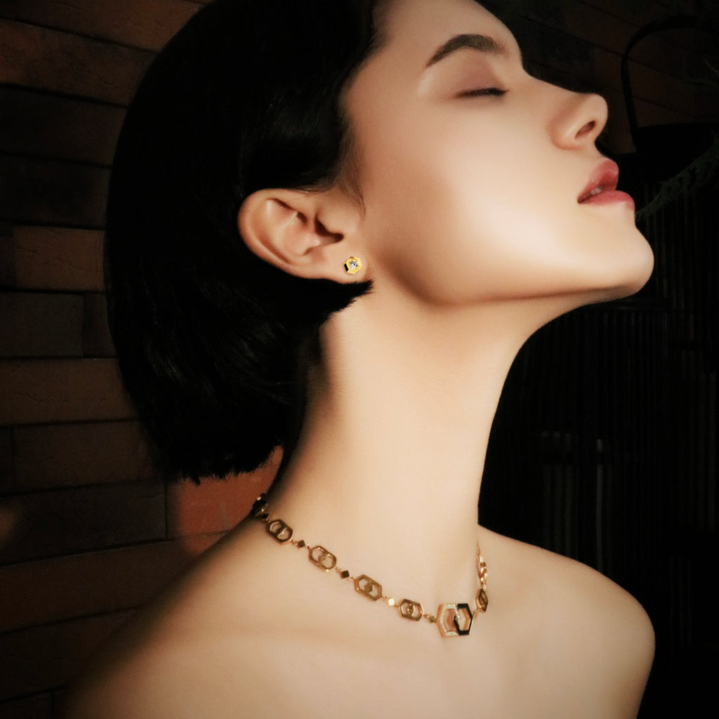 LG003 Interlinked Elegance Choker Necklace/Bracelet