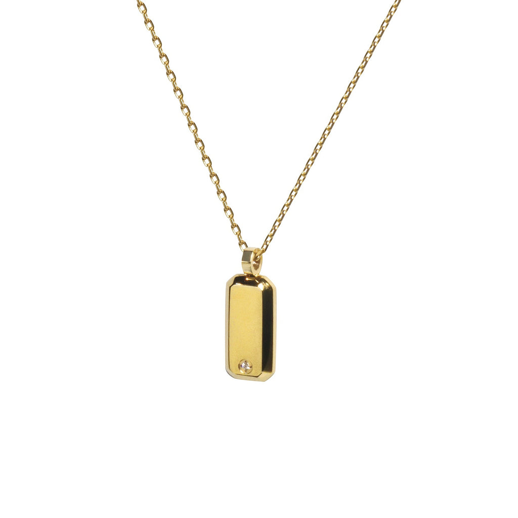LG024 Radiant Tag Pendant Necklace