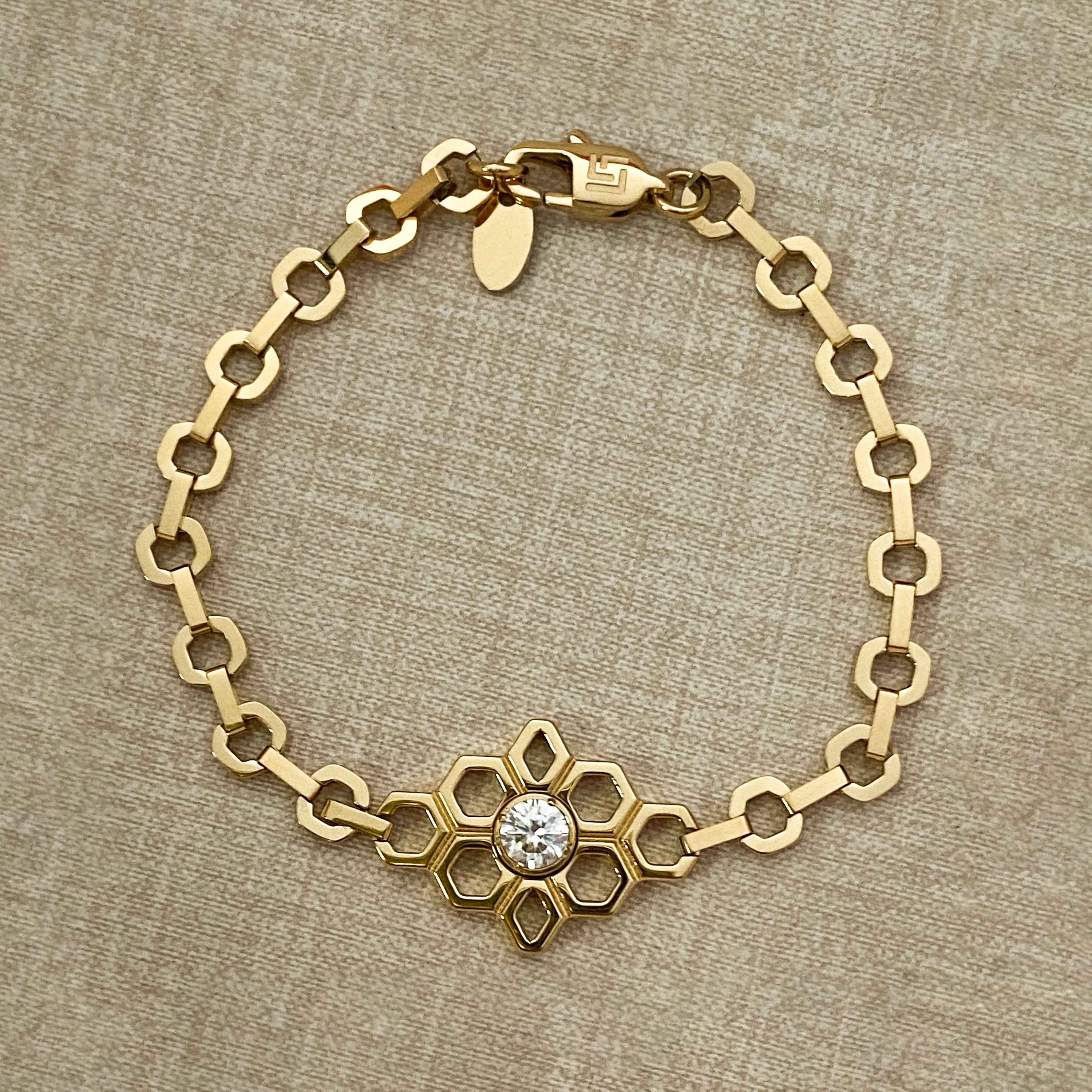 LG004 Honeycomb Bloom  Necklace/Bracelet Set