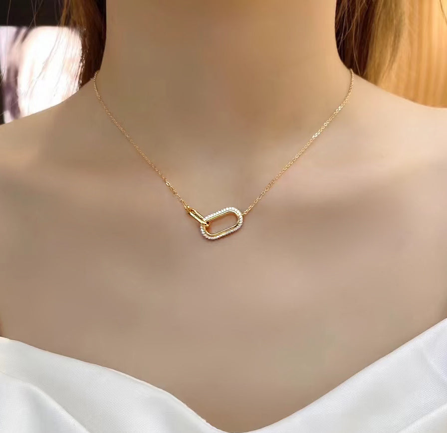 Celestial Paperclip Necklace/Bracelet Set