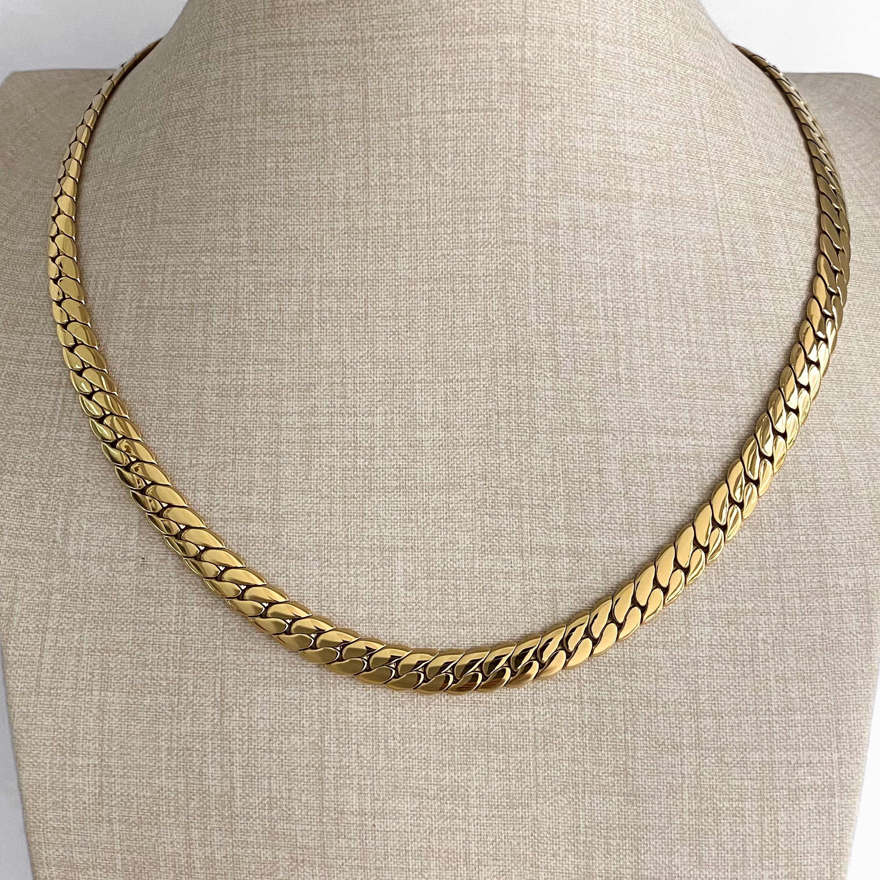 LG061 Golden NK Chain(4.5mm/6.5mm)  Necklace/Bracelet Set