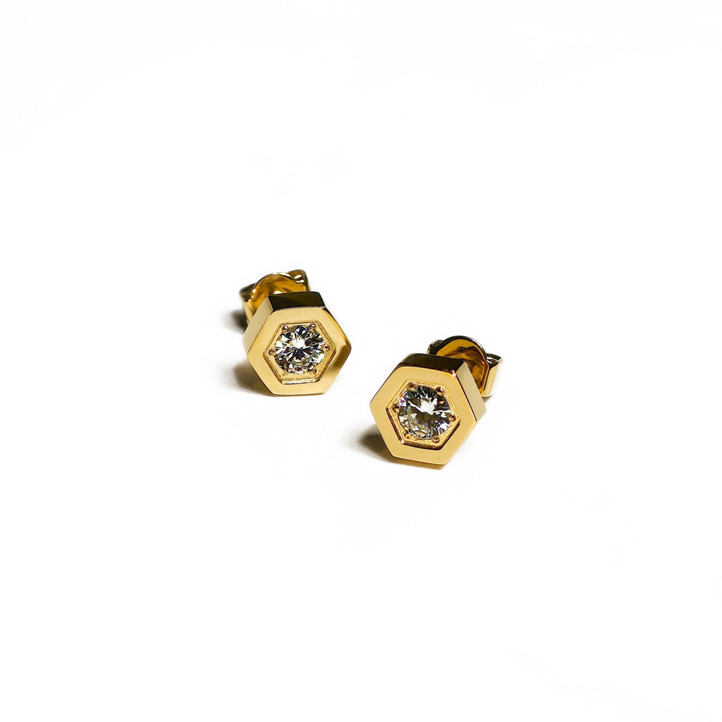 LG028 Hexa Brilliance Earrings