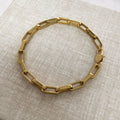 LG059 4mm Small Paper Clips Necklace/Bracelet Set