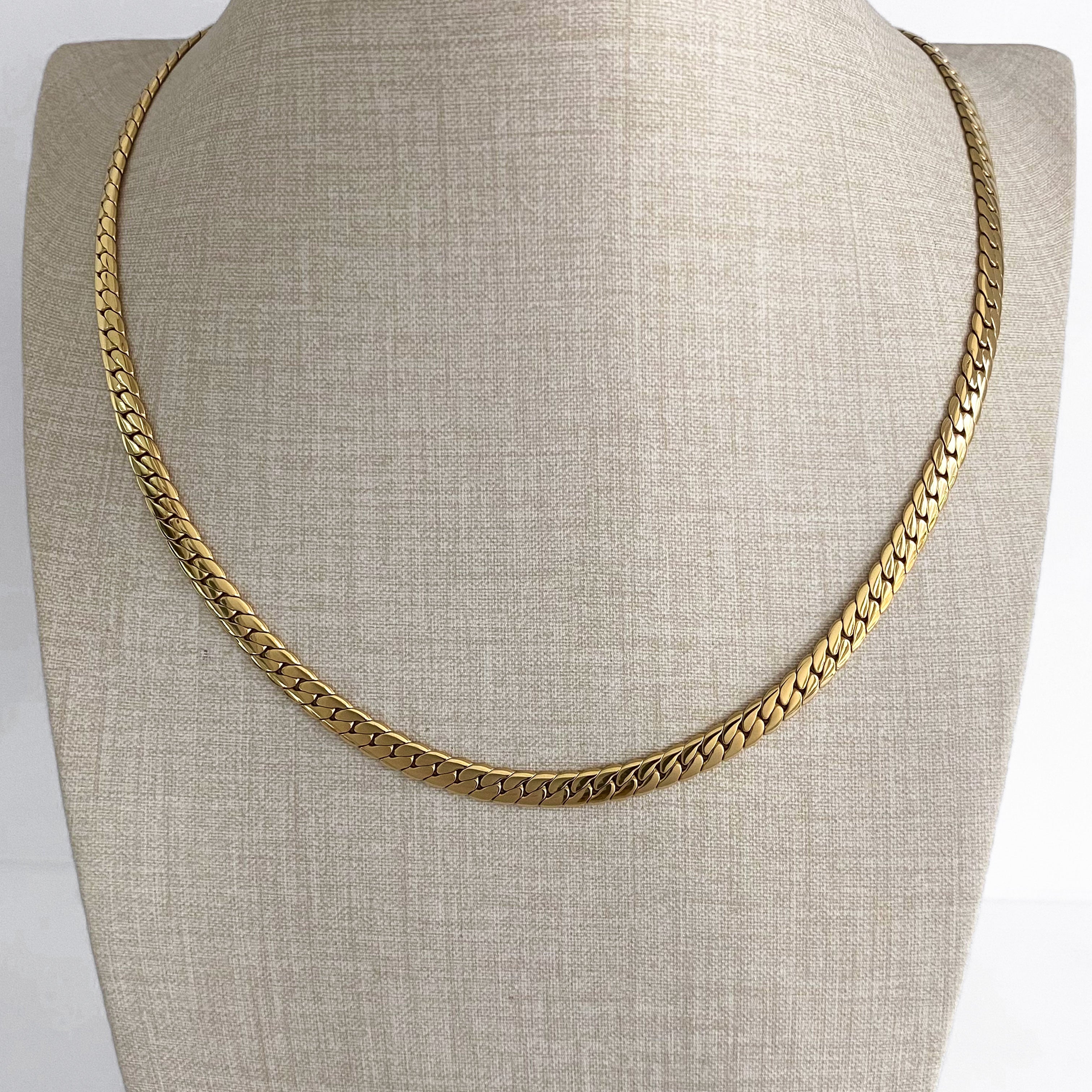 LG061 Golden NK Chain(4.5mm/6.5mm)  Necklace/Bracelet Set
