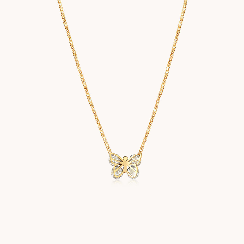LG054 Butterfly Moissanite pendant necklace