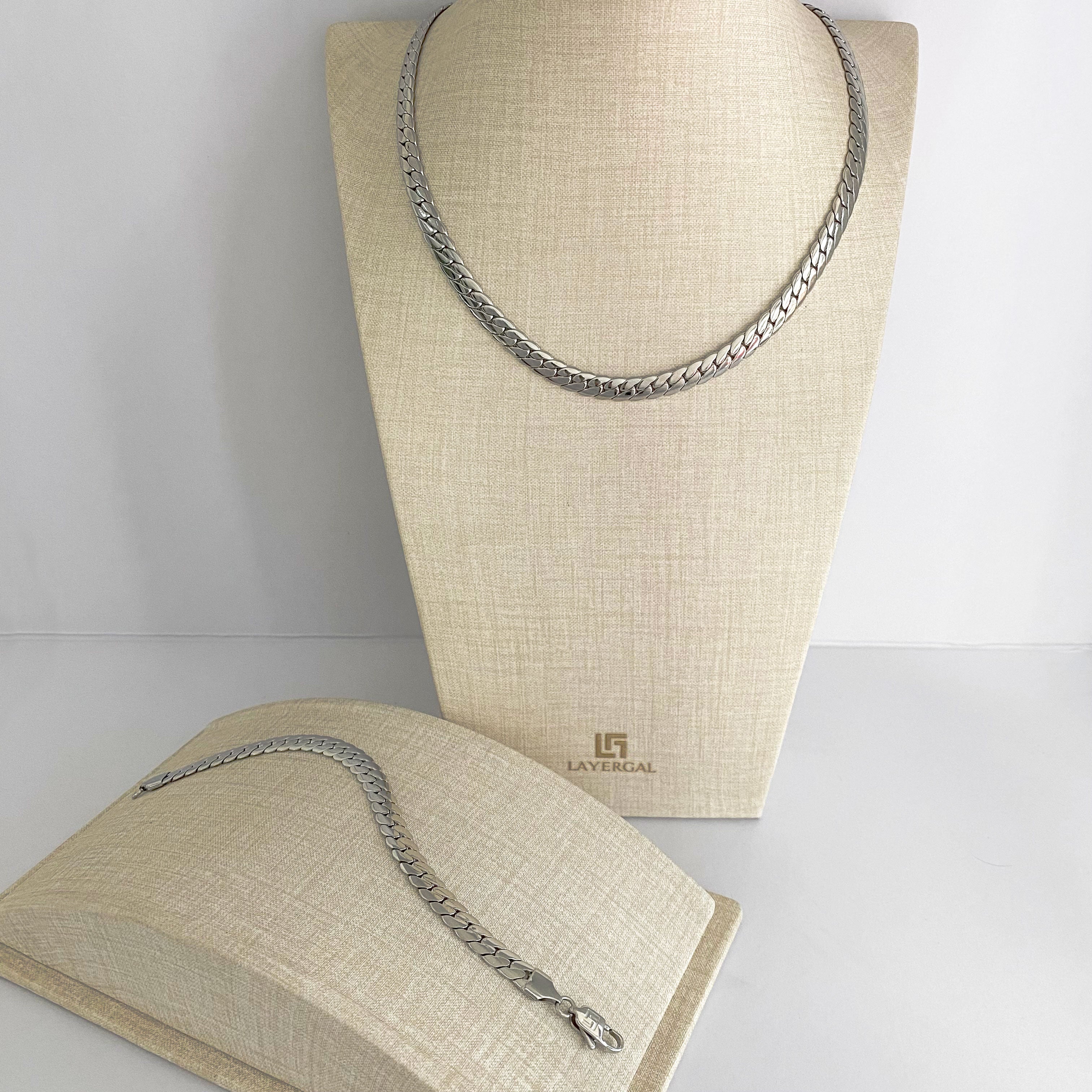 LG060 NK(4.5mm/6.5mm) Chain Necklace/Bracelet Set