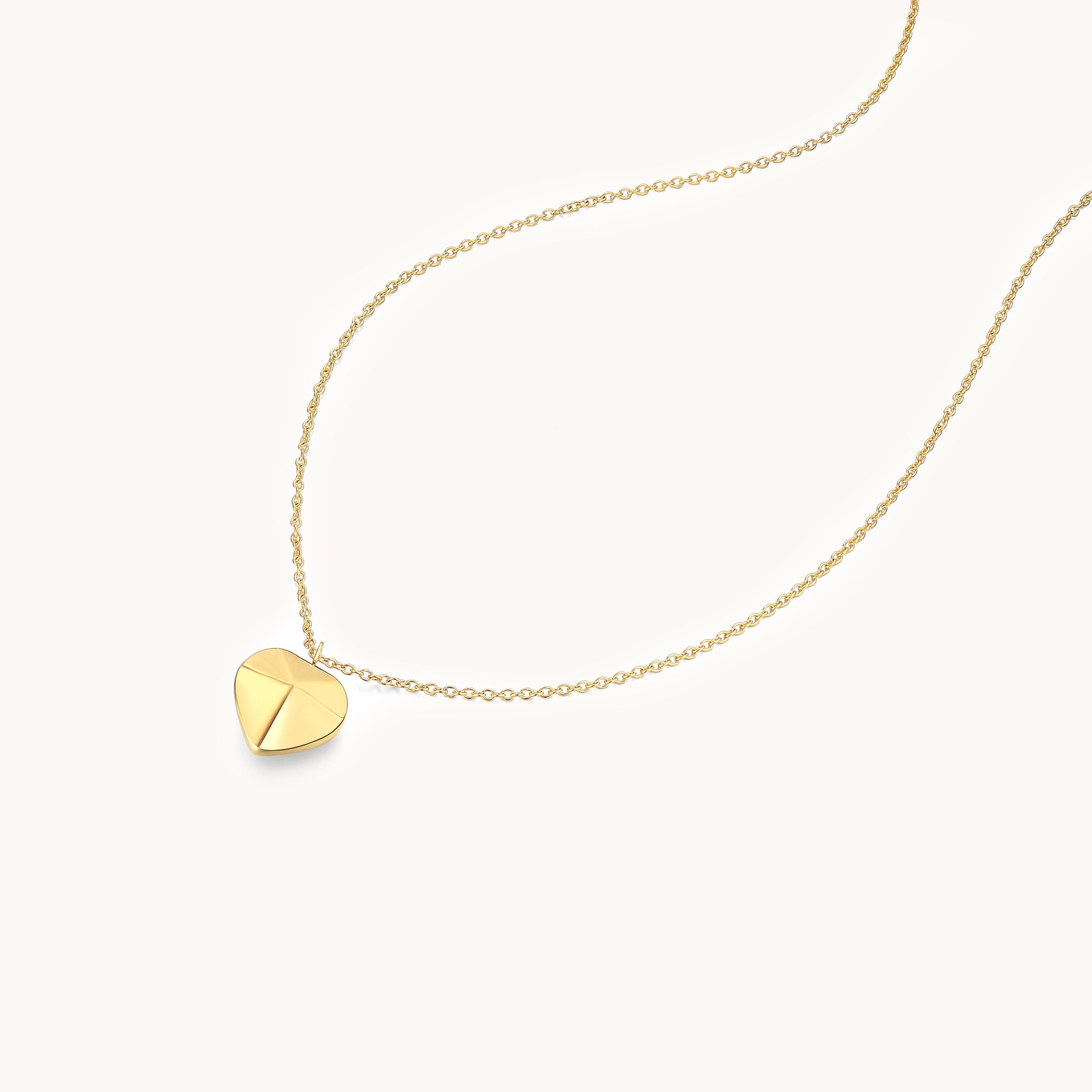 LG018 Facet Heart Pendant