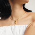 LG023 Minimal Frame Pendant Necklace