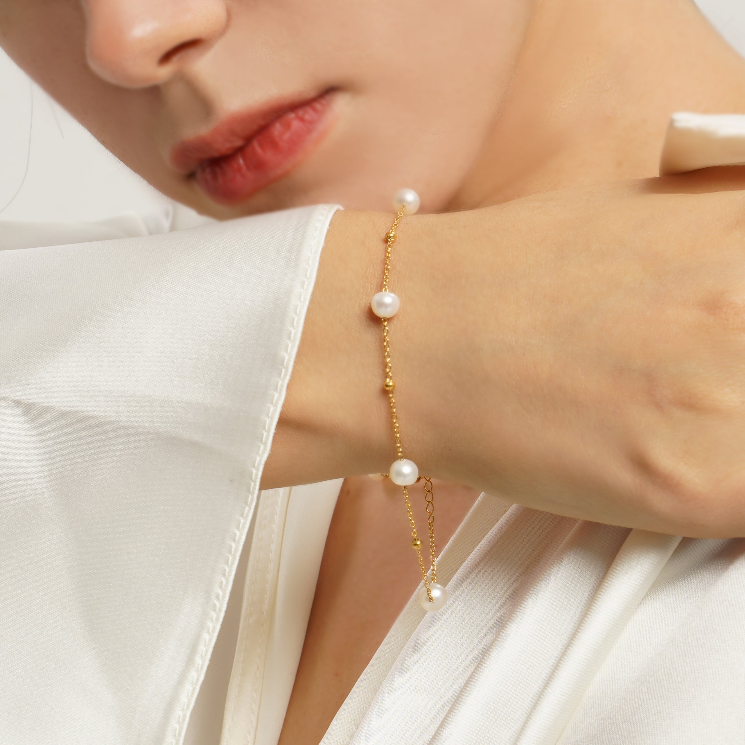 LG046  Big Sky Star Natural Pearl Necklace/Bracelet