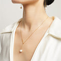LG044 Elegant Y Shape Natural Pearl Necklace/Earrings