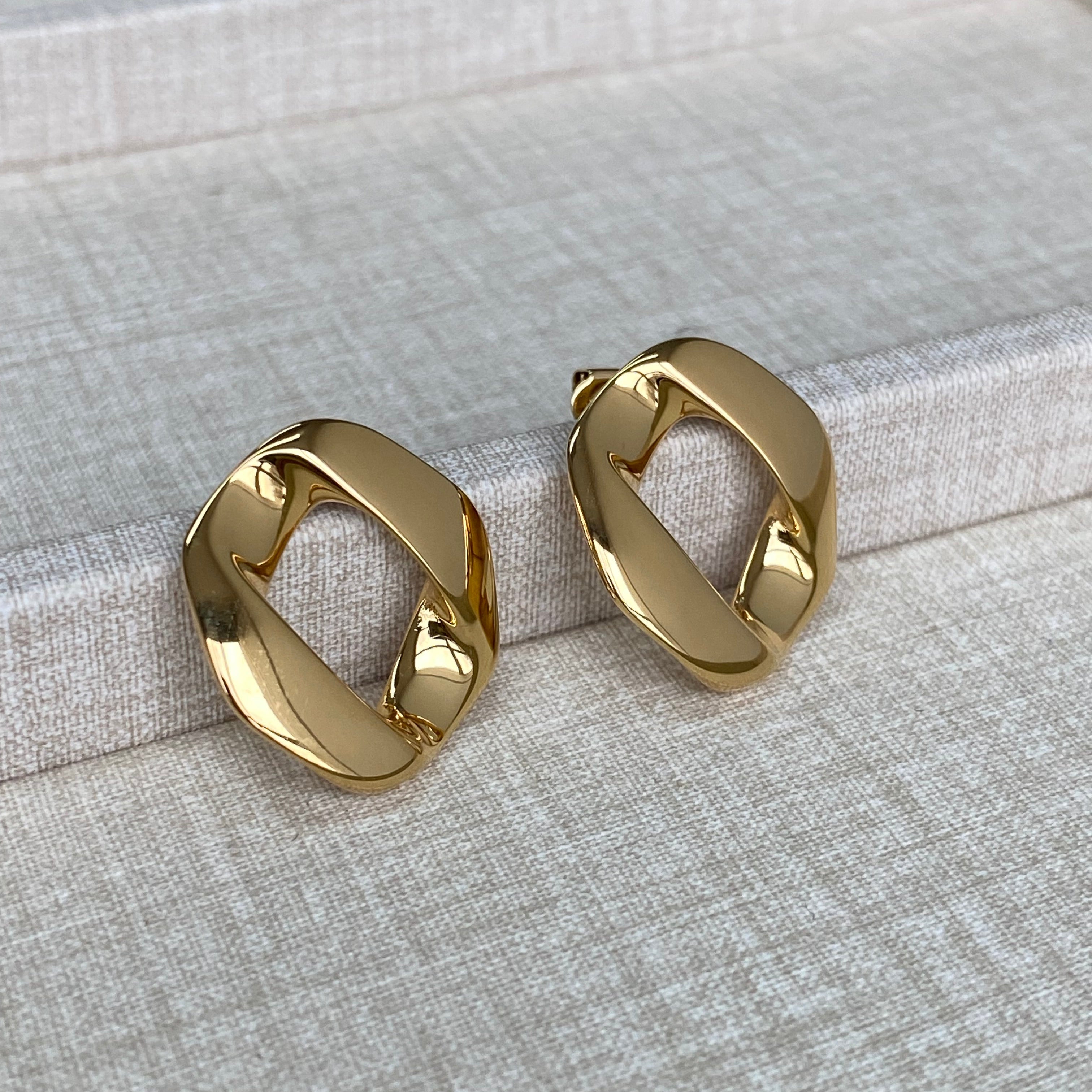 LG056 Double Cuba Chain Set Necklace/Bracelet/Earrings