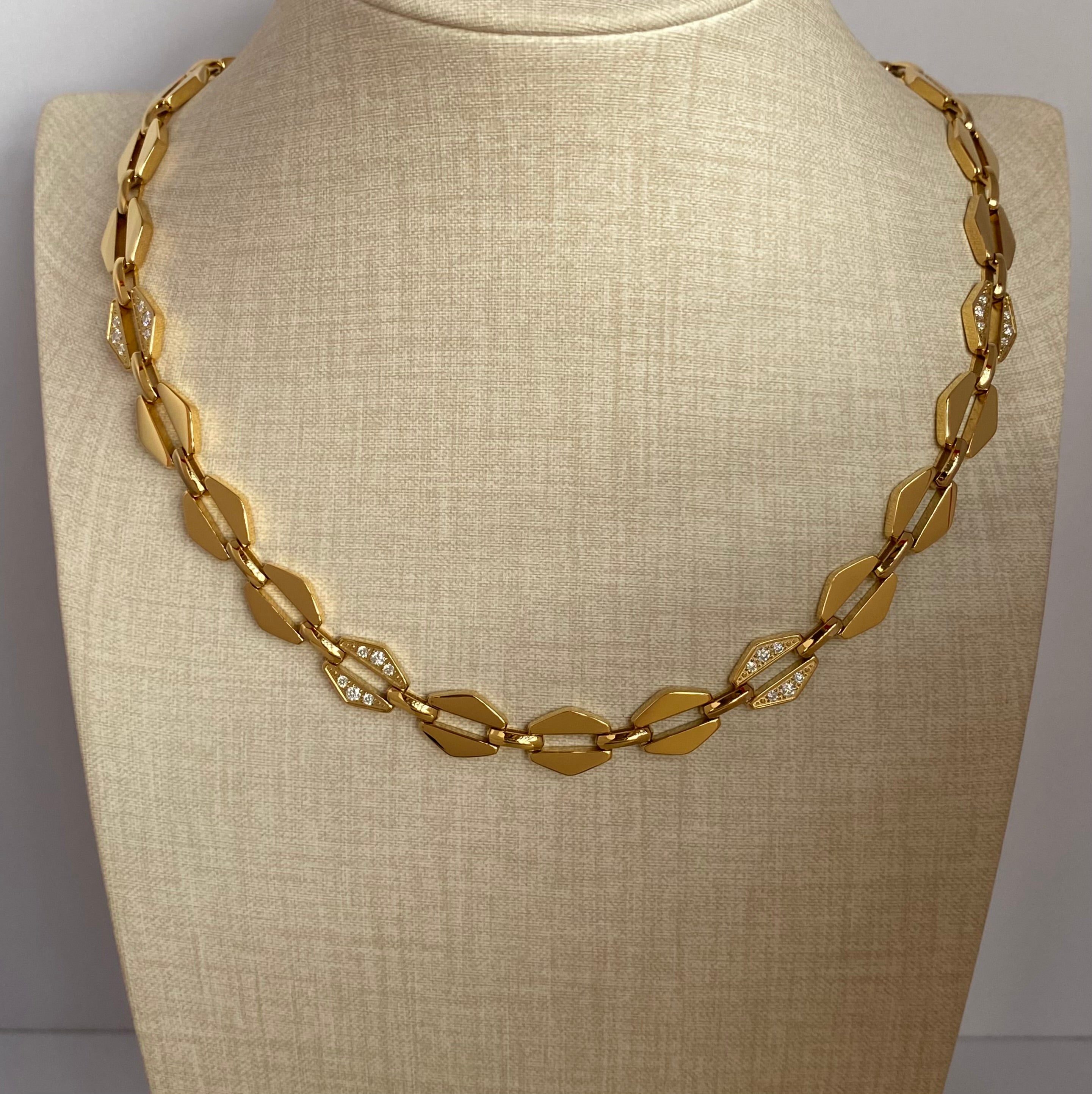 LG001 Radiant Link Choker Necklace/Bracelet Set