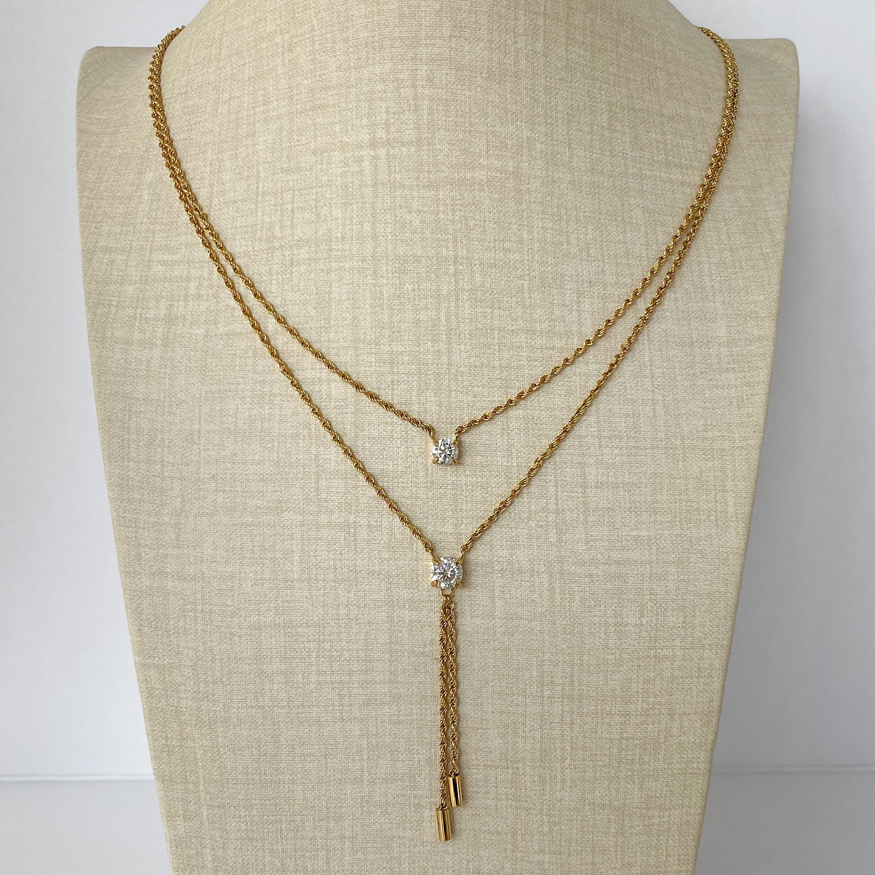 LG063 Double Y Rope Chain Moissanite Necklace/Bracelet