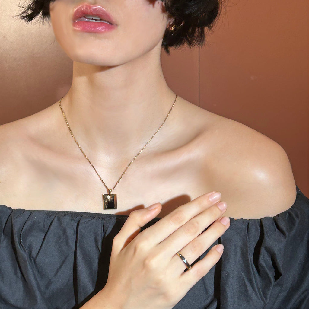 LG036 Two-Tone Facet Harmony Ring