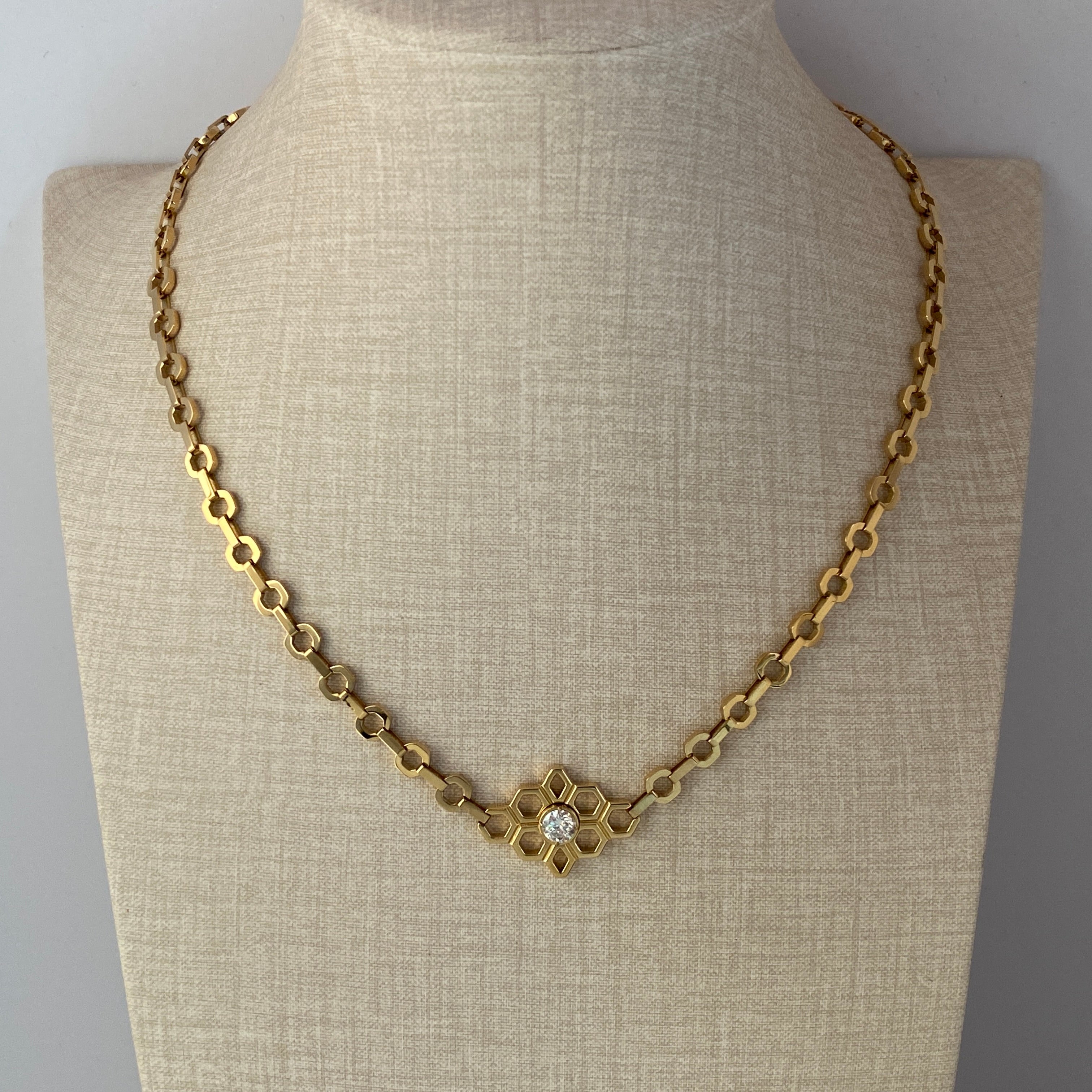 LG004 Honeycomb Bloom  Necklace/Bracelet Set