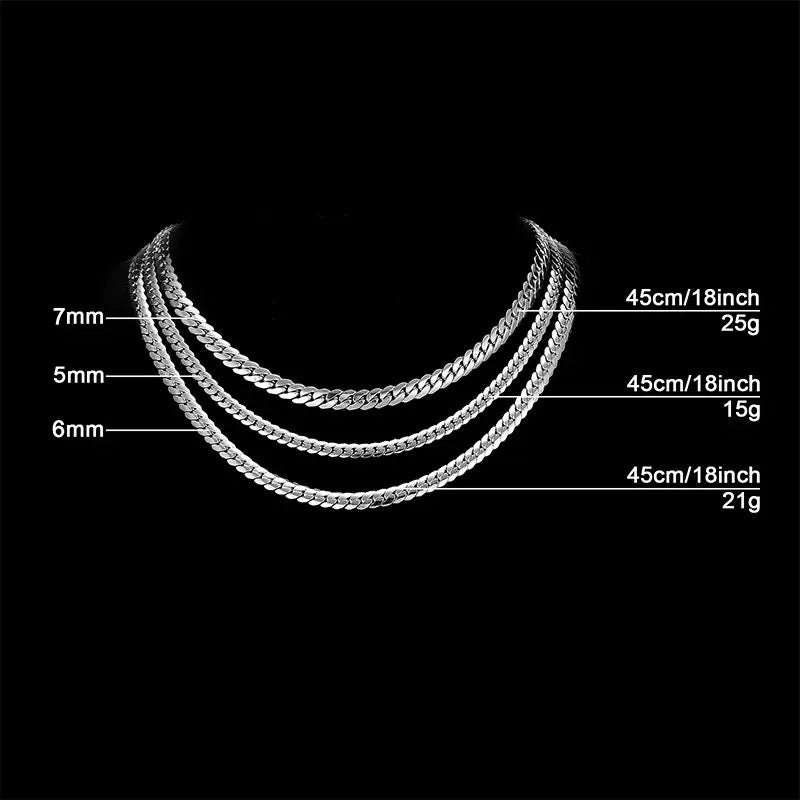 LG060 NK(4.5mm/6.5mm) Chain Necklace/Bracelet Set