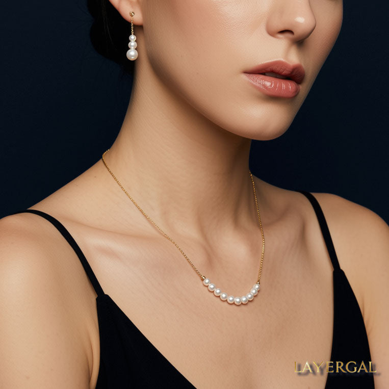 LG043 Smile Natural Pearl Necklace
