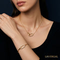 LG119 Celestial Paperclip Necklace/Bracelet Set