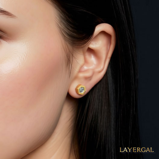 LG028 Hexa Brilliance Earrings