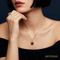 LG016 Honeycomb Radiance Pendant Necklace