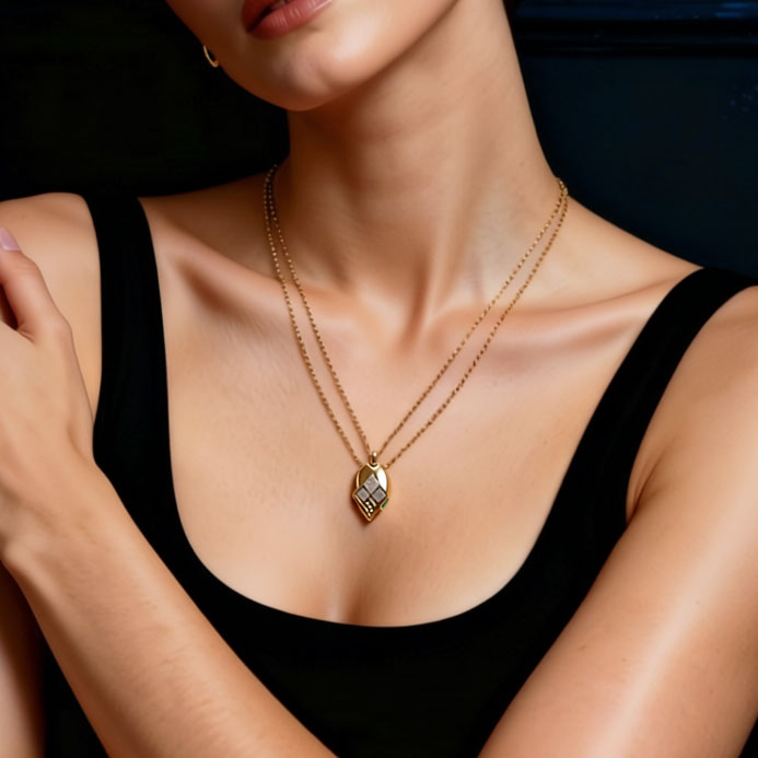 LG100 Lady Snake Pendant Necklace