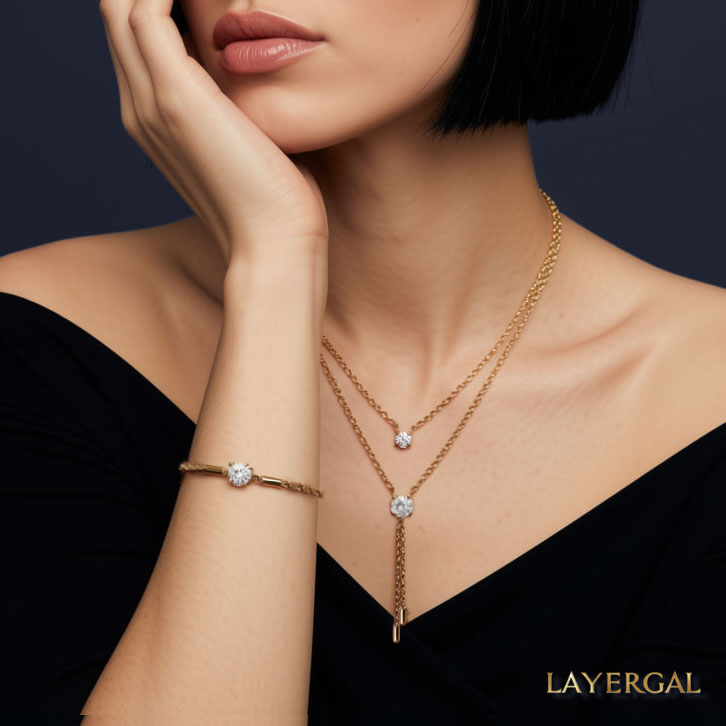 LG063 Double Y Rope Chain Moissanite Necklace/Bracelet