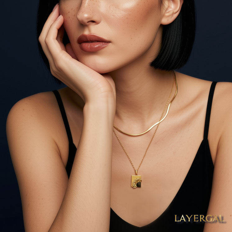LG017 Sunlit Bloom Pendant Necklace