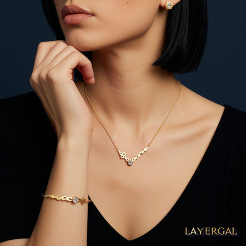 LG005 Timeless Elegance Necklace/ Bracelet Set