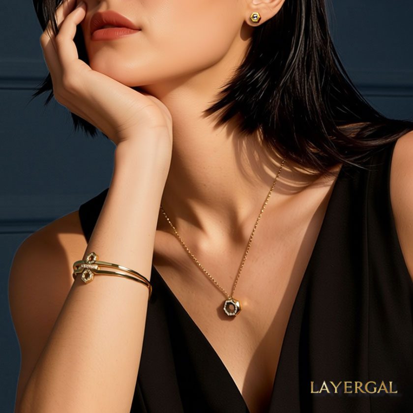 LG014 Hexa Spark Moissanite Pendant Necklace