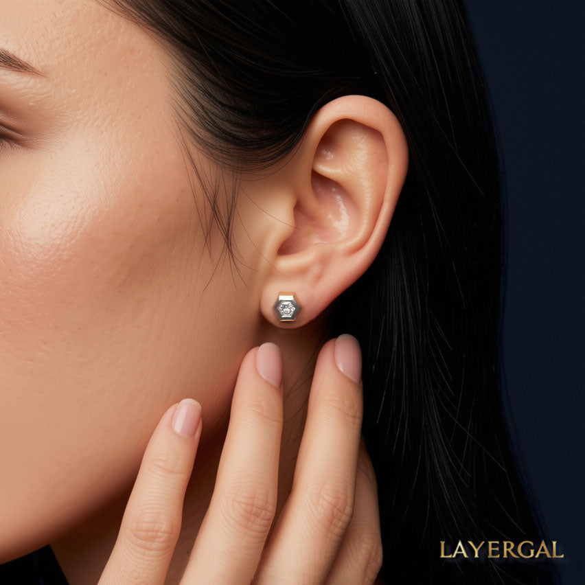LG028 Hexa Brilliance Earrings