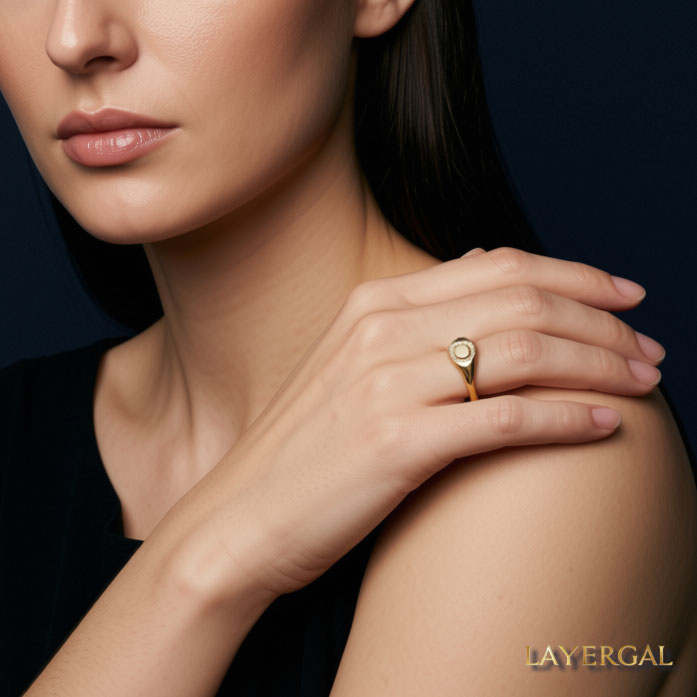 LG065 Moissanite Class Ring