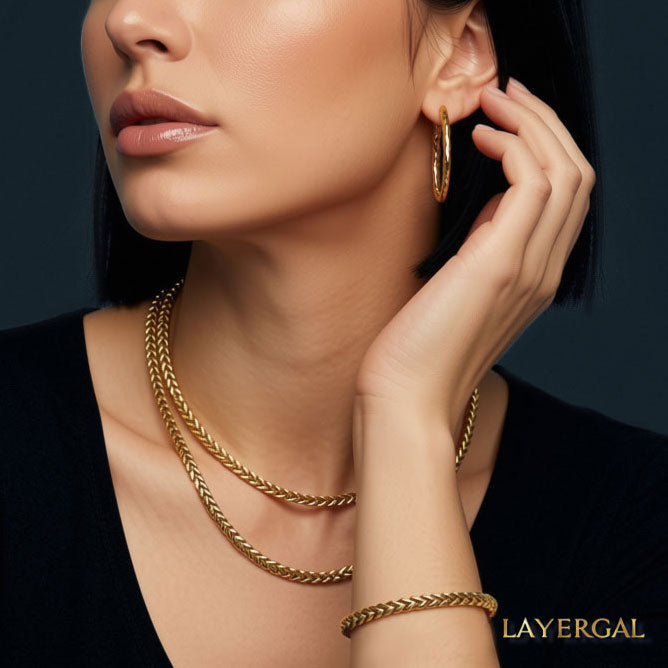 LG050 Embossing Hoop(20/30mm) Earrings