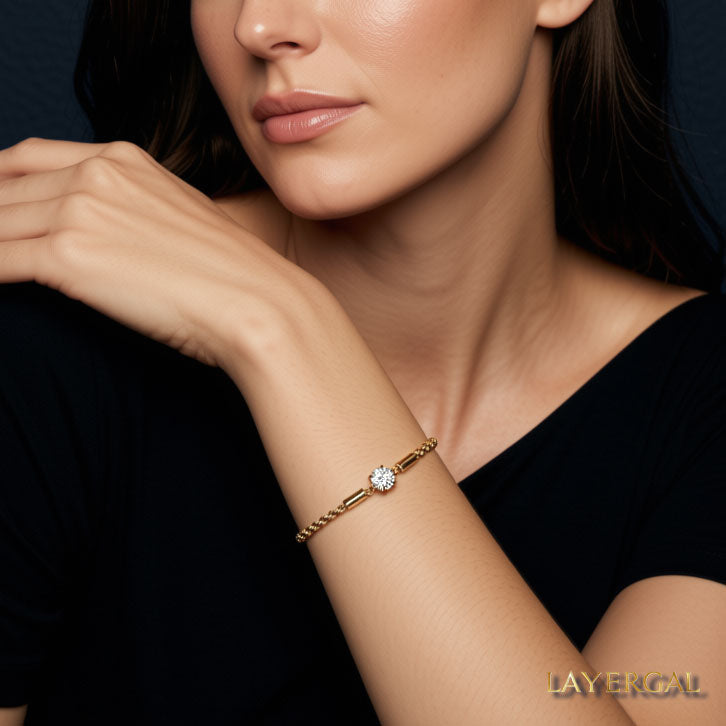 LG063 Double Y Rope Chain Moissanite Necklace/Bracelet