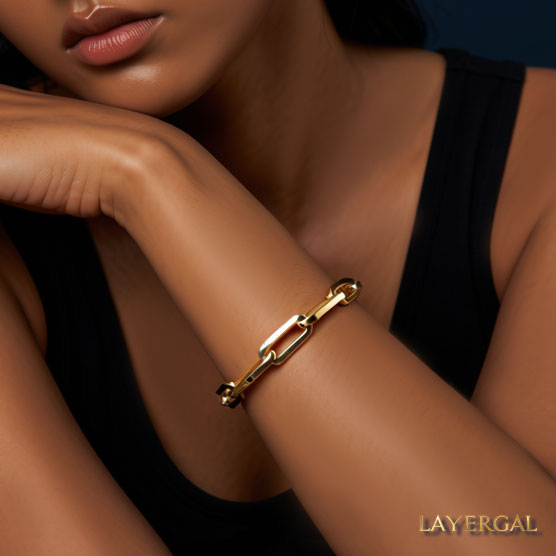 LG009 Paperclips Necklace/Bracelet Set