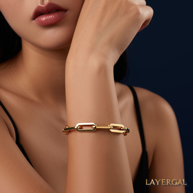 LG009 Paperclips Necklace/Bracelet Set